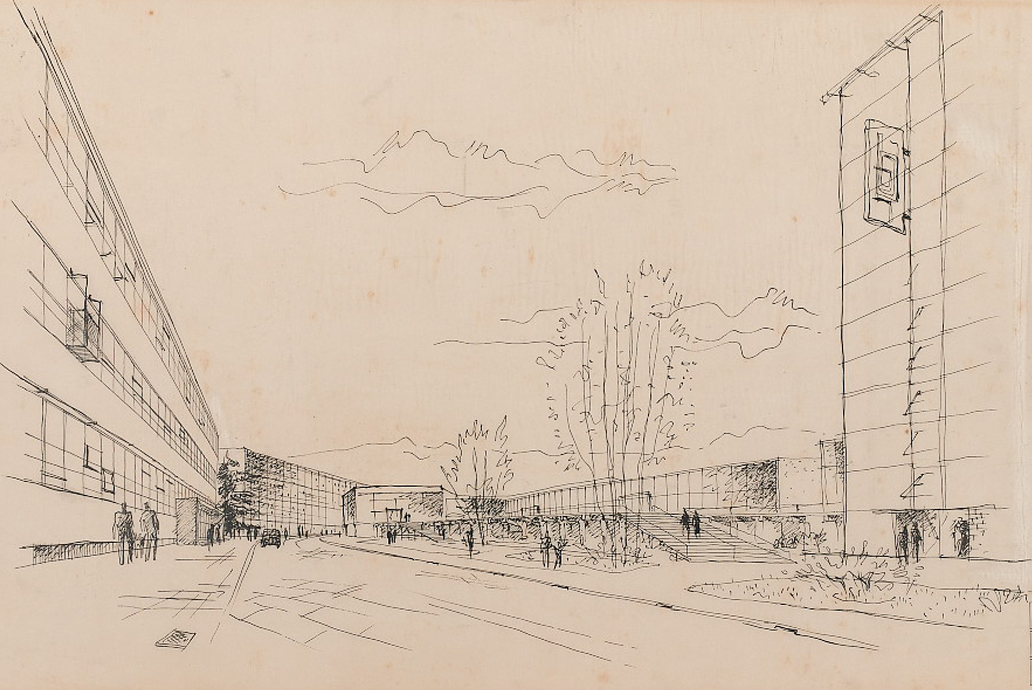 Concorso ad inviti per il progetto degli edifici sociali dell'industria C. Olivetti & C. ad Ivrea (Torino)